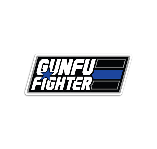 GunFuFighter Logo Sticker - Blue Line